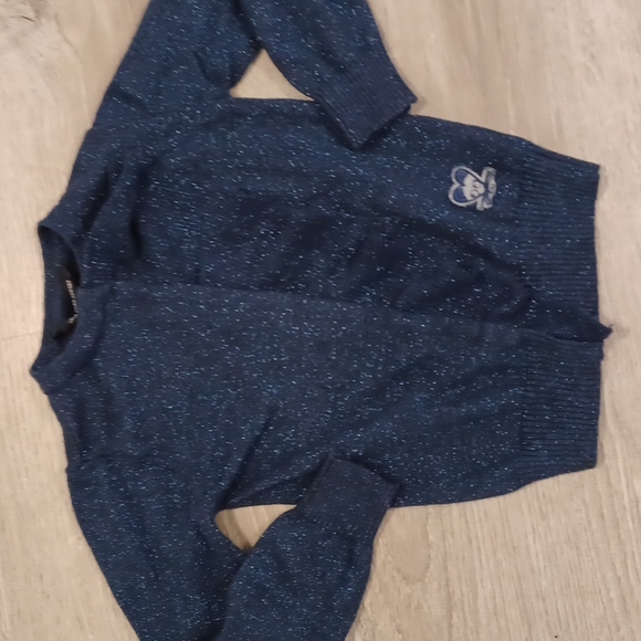 Little Marc Jacobs shimmery sparkle navy blue ruffle cardigan sweater snap up 5 - Picture 11 of 16